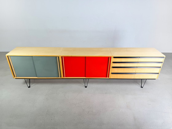 Image 1 of Origineel Alfred Altherr dressoir Freba 330Cm Zwitserland 1950S