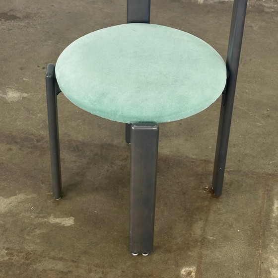 Image 1 of Set Van Vier Dietiker Rey Stoelen Van Bruno Rey Blauw Grijs