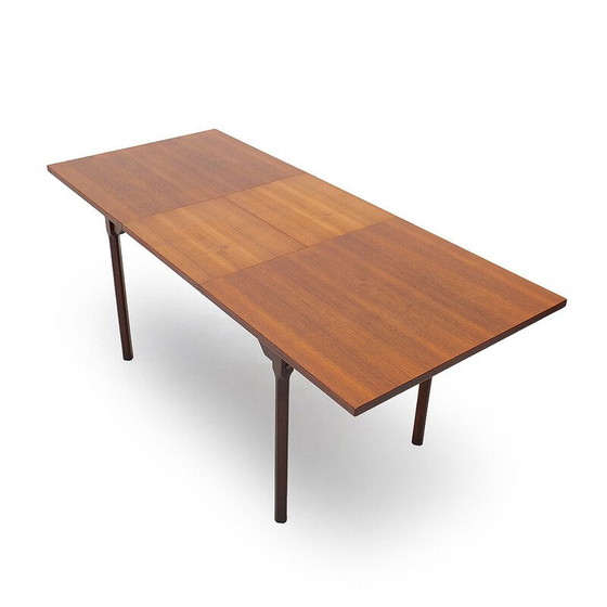 Image 1 of Vintage rechthoekige uitschuifbare teakhouten tafel, Italië 1950