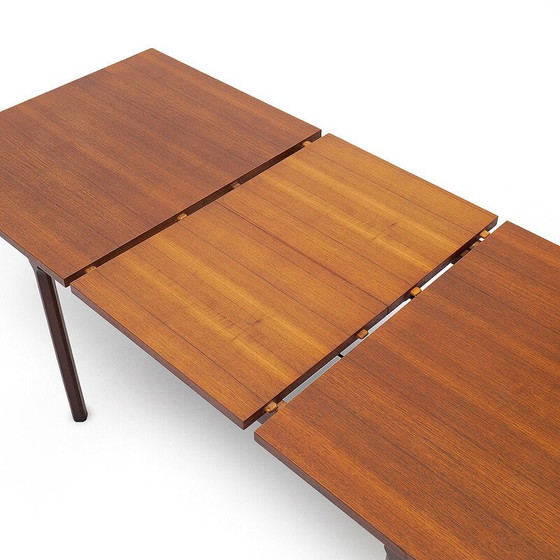 Image 1 of Vintage rechthoekige uitschuifbare teakhouten tafel, Italië 1950