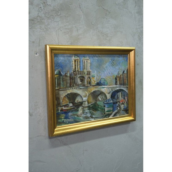 Image 1 of Zweeds vintage schilderij van Jules Schyl, jaren 1960