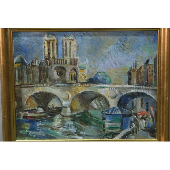 Image 1 of Zweeds vintage schilderij van Jules Schyl, jaren 1960