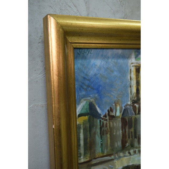 Image 1 of Zweeds vintage schilderij van Jules Schyl, jaren 1960