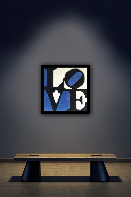 Robert Indiana: "Love (Stonian)". Tapijt. 