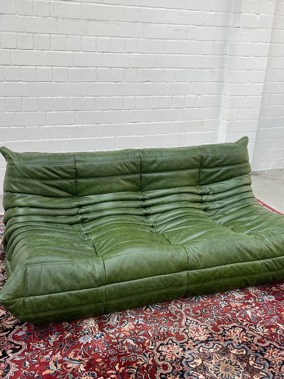 Image 1 of Ligne Roset Togo Sofa Groen Leder