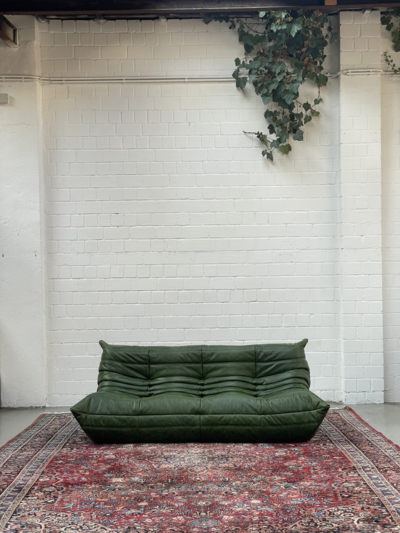 Image 1 of Ligne Roset Togo Sofa Groen Leder