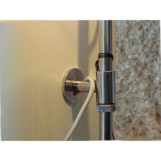 Image 1 of Vintage wandlamp in aluminium en verchroomd staal voor Stilux, Italië 1970