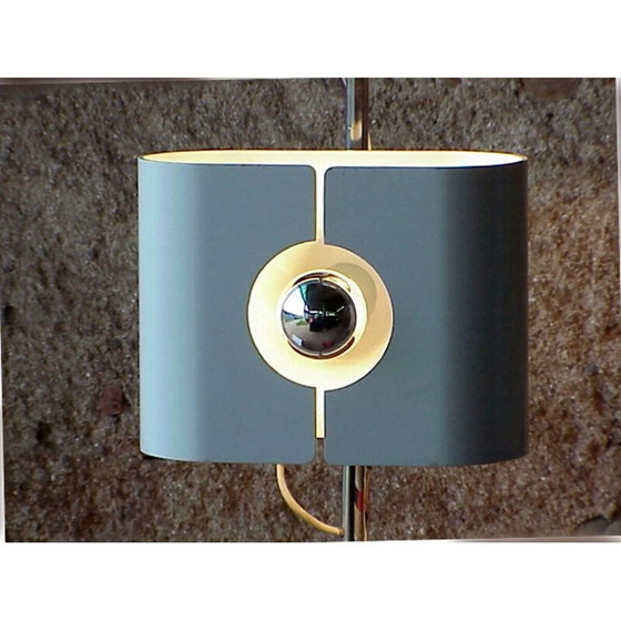 Image 1 of Vintage wandlamp in aluminium en verchroomd staal voor Stilux, Italië 1970