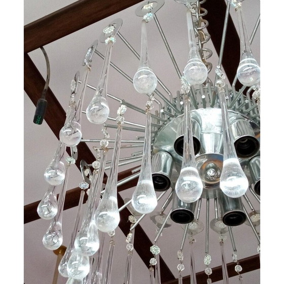 Image 1 of Italiaanse vintage kroonluchter waterval in Murano glas