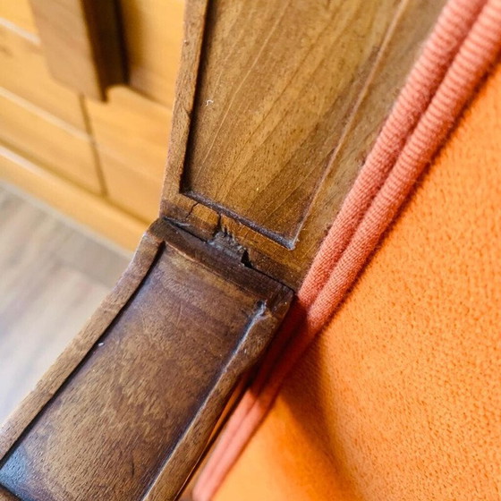 Image 1 of Vintage oranje fluwelen fauteuil