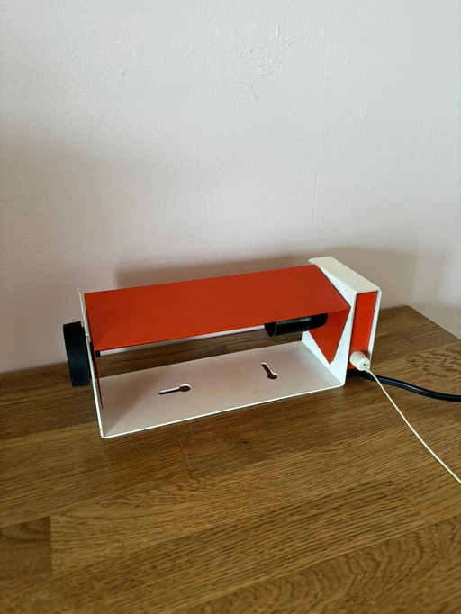 Vintage Hiemstra Evolux wandlampje rood