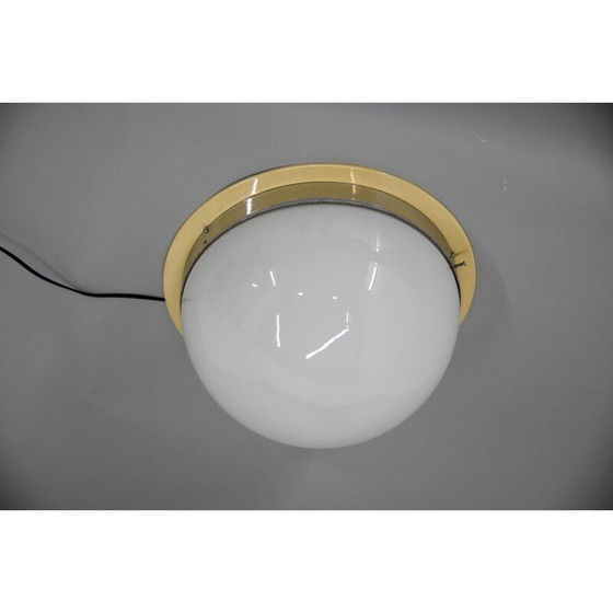 Image 1 of Vintage Bauhaus plafondlamp in chroom van Zukov, Tsjecho-Slowakije 1940