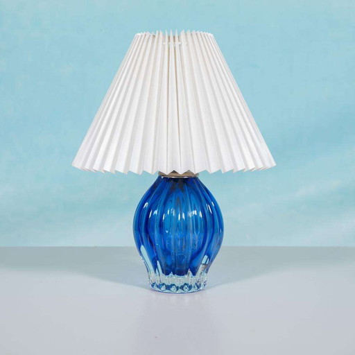 Vintage tafellamp glas 60s Scandinavian design table lamp