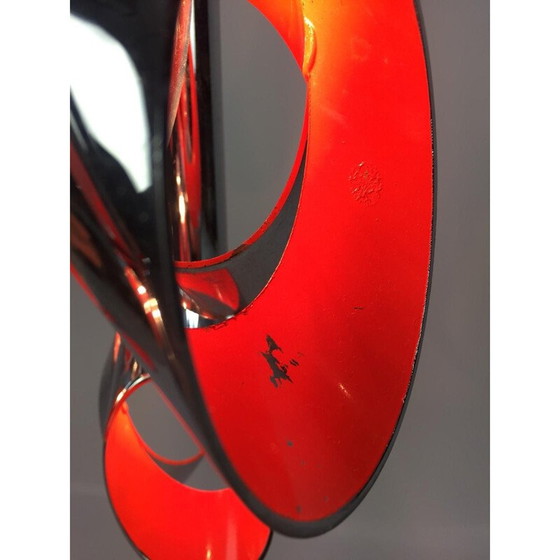 Image 1 of Vintage verchroomde metalen kroonluchter van Raak Amsterdam, 1960