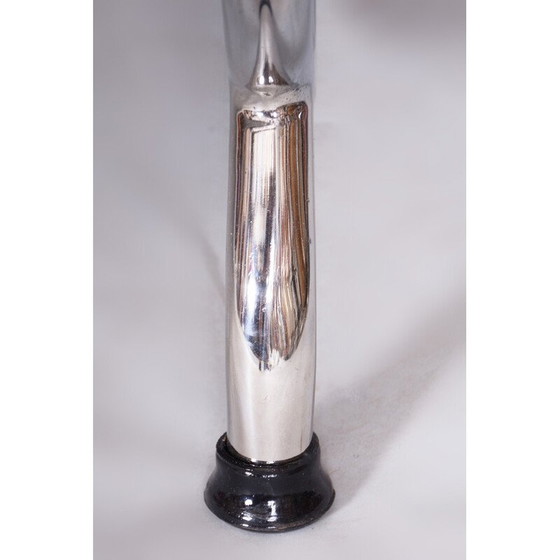 Image 1 of Vintage Bauhaus geel leer en buisvormige chromen bank door Robert Slezák, Tsjecho-Slowakije 1930