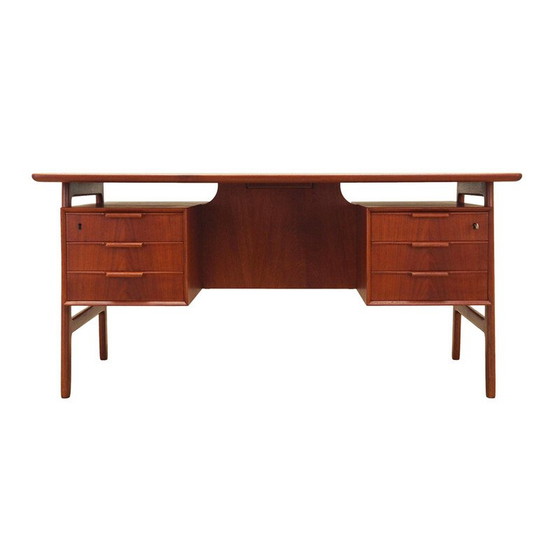 Image 1 of Vintage teakhouten bureau van Omann Jun, 1970