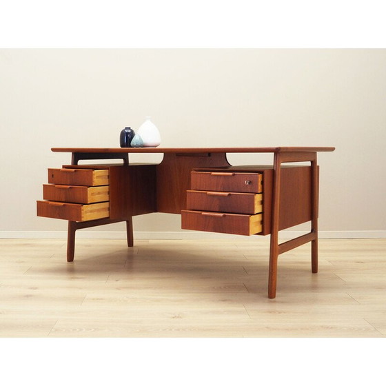 Image 1 of Vintage teakhouten bureau van Omann Jun, 1970