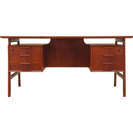 Image 1 of Vintage teakhouten bureau van Omann Jun, 1970