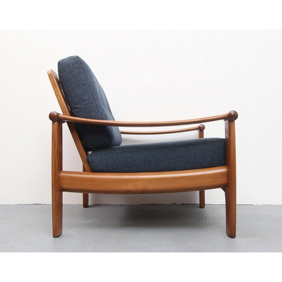 Image 1 of Vintage fauteuil in donkerblauw - jaren 1960