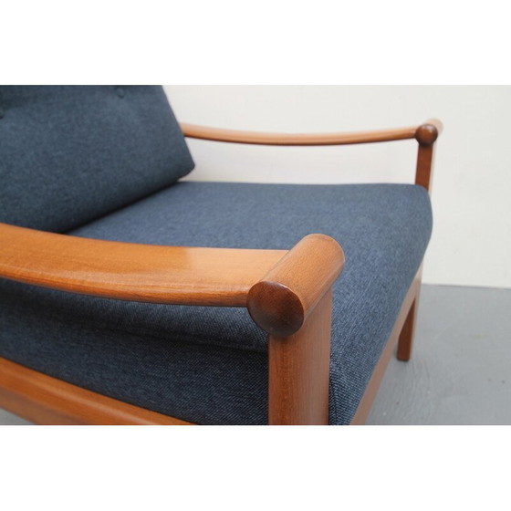 Image 1 of Vintage fauteuil in donkerblauw - jaren 1960