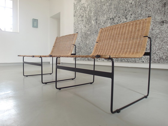 Image 1 of Zeldzaam paar loungestoelen van Gregorio Vicente Cortes en Luis Onsurbe voor Metz & Co, 1961