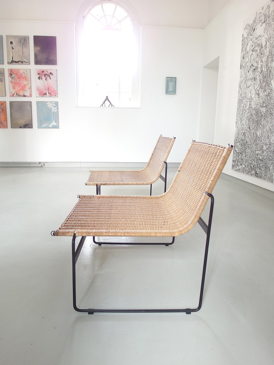 Image 1 of Zeldzaam paar loungestoelen van Gregorio Vicente Cortes en Luis Onsurbe voor Metz & Co, 1961