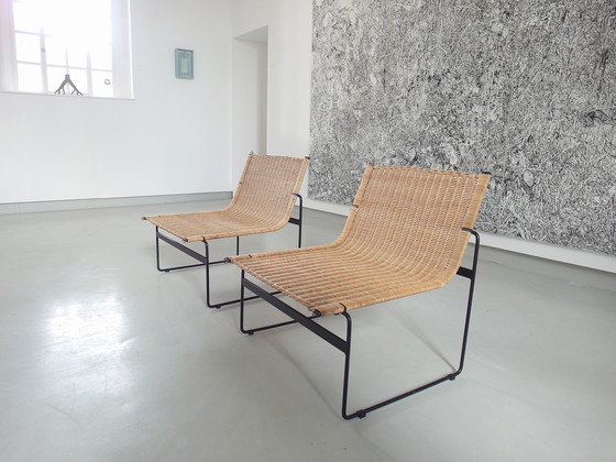 Image 1 of Zeldzaam paar loungestoelen van Gregorio Vicente Cortes en Luis Onsurbe voor Metz & Co, 1961