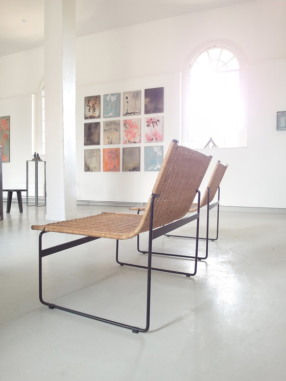 Image 1 of Zeldzaam paar loungestoelen van Gregorio Vicente Cortes en Luis Onsurbe voor Metz & Co, 1961