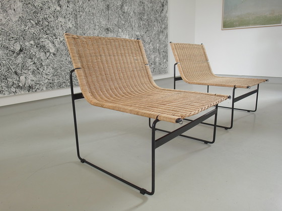 Image 1 of Zeldzaam paar loungestoelen van Gregorio Vicente Cortes en Luis Onsurbe voor Metz & Co, 1961