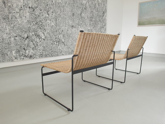 Image 1 of Zeldzaam paar loungestoelen van Gregorio Vicente Cortes en Luis Onsurbe voor Metz & Co, 1961