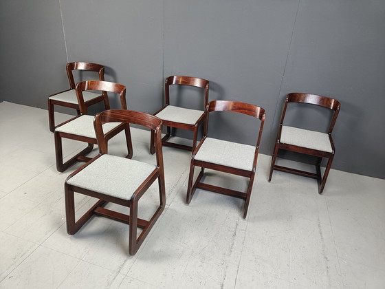 Image 1 of Set van 6 vintage eetkamerstoelen van Mario Sabot, 1970S