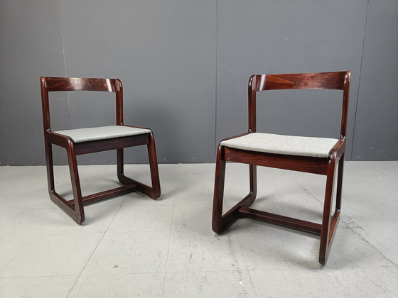 Image 1 of Set van 6 vintage eetkamerstoelen van Mario Sabot, 1970S