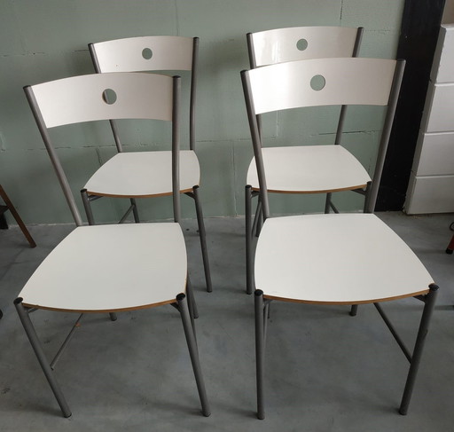 Vintage Design Buisframe Eetkamerstoelen Jaren 70/80 