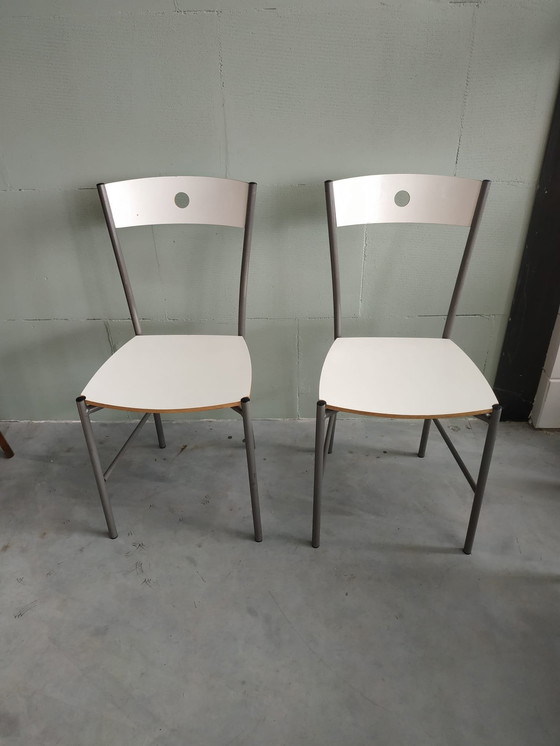 Image 1 of Vintage Design Buisframe Eetkamerstoelen Jaren 70/80 