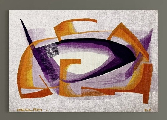 Image 1 of Anne Deglain ( 1929-2013 ) Prachtig Abstract Wandtapijt / Uniek Stuk Gesigneerd