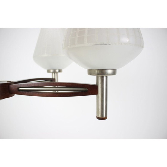 Image 1 of Vintage kroonluchter van mahoniehout, Duitsland 1970