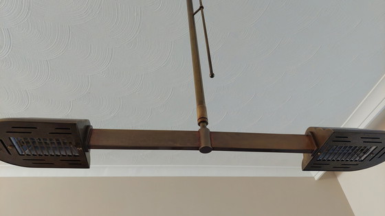 Image 1 of Hanglamp Met Inbouwdimmer In Brons B 75 X H 100 X 14Cm