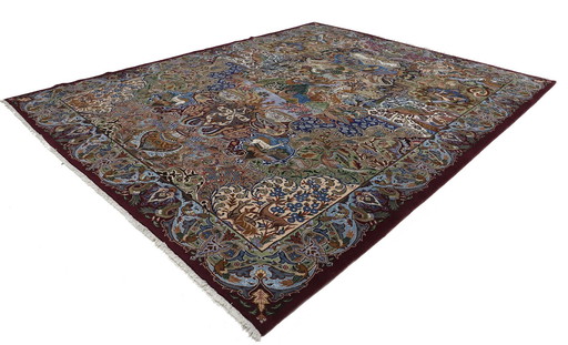 Origineel handgeknoopt Perzisch tapijt Kashmar Fine Paradise design 393 x 312 cm Topconditie