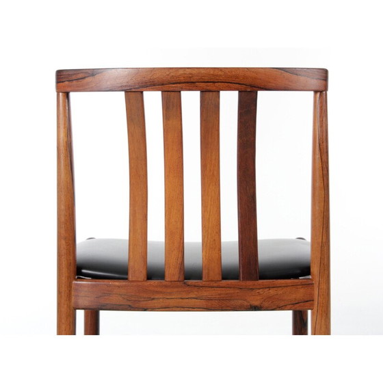 Image 1 of Set van 4 Scandinavische vintage stoelen in rozenhout en leer van Westnofa
