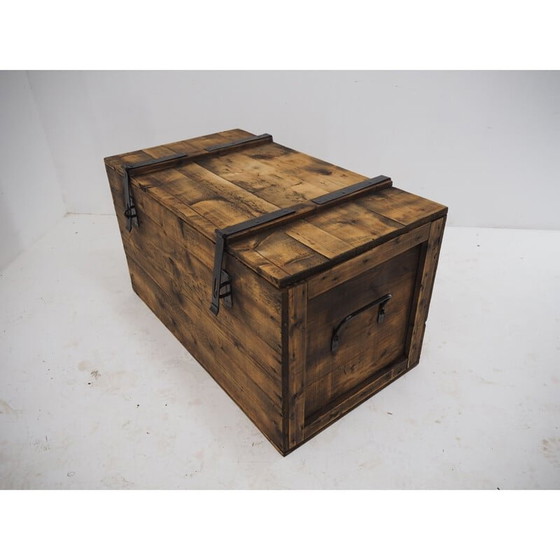 Image 1 of Houten kist uit Mid Century, jaren 1950