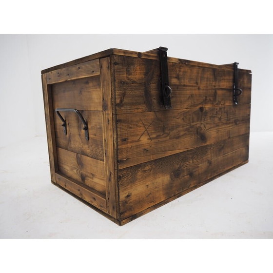 Image 1 of Houten kist uit Mid Century, jaren 1950