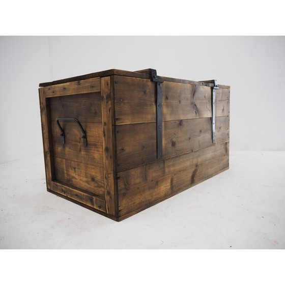 Image 1 of Houten kist uit Mid Century, jaren 1950