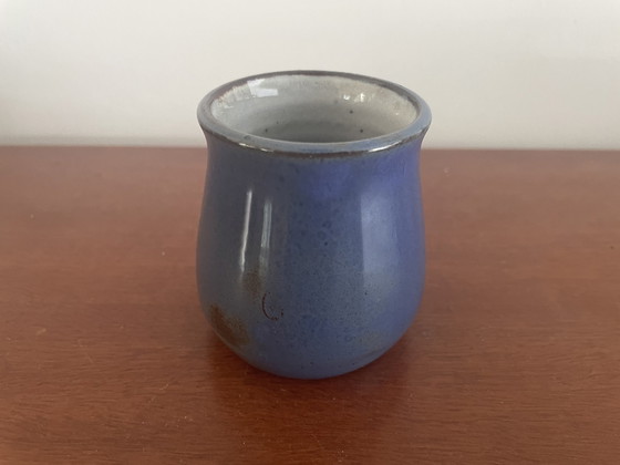 Image 1 of Pottery Het Steenuiltje Rijswijk - Blauw Kunstaardewerken Roomstel