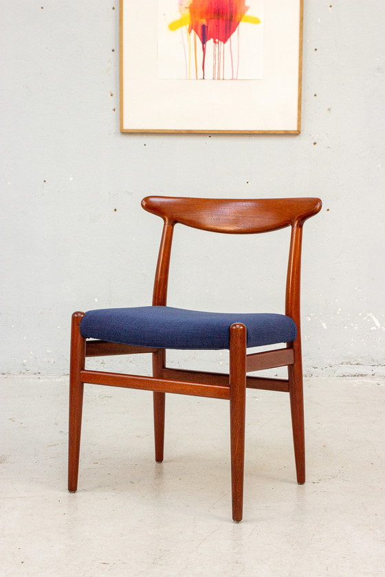 Image 1 of 8X W2 Stoel Hans J. Wegner Cm Madsens Teakhout