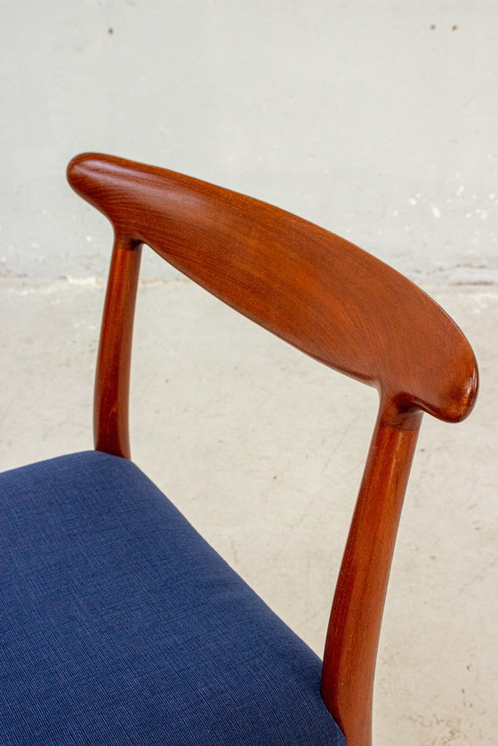 Image 1 of 8X W2 Stoel Hans J. Wegner Cm Madsens Teakhout