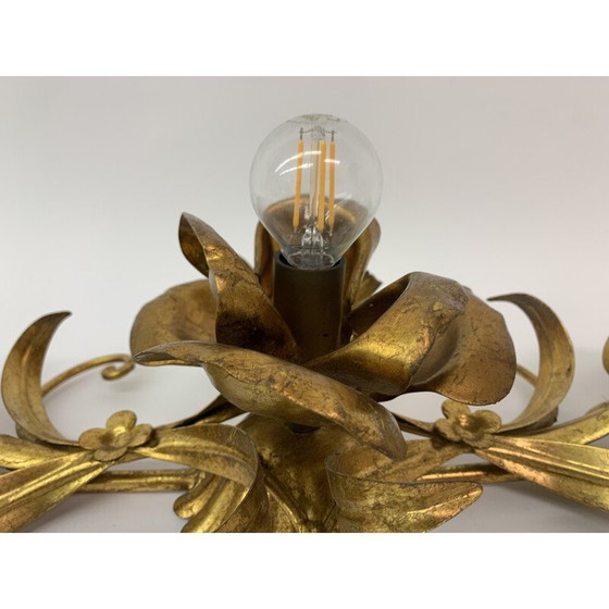 Image 1 of Vintage wandlamp bloemig, 1970