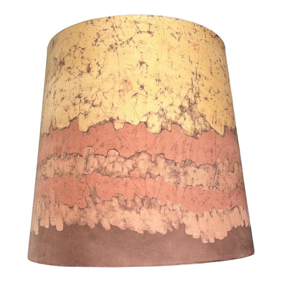 Image 1 of Vintage lamp van keramiek met zijden kap