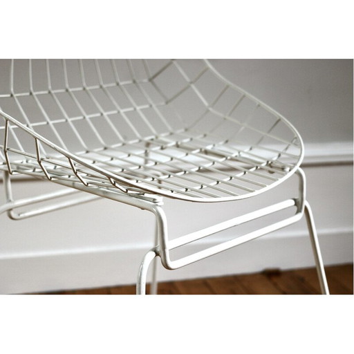 Paar vintage metalen stoelen van Cess Braakman voor Pastoe, 1970
