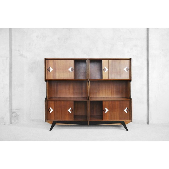 Image 1 of Vintage scandinavisch highboard in teakhout 1950