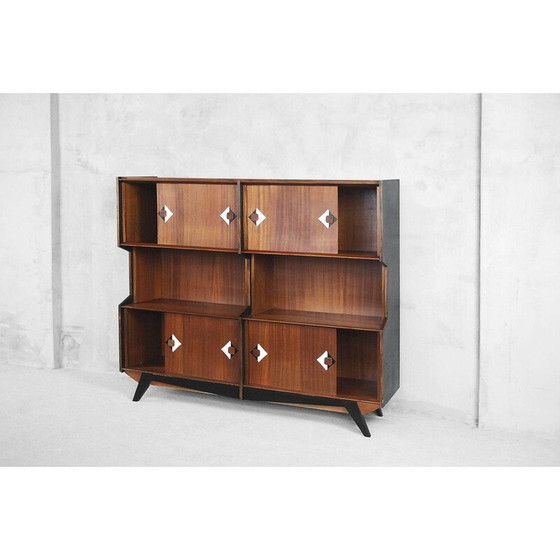 Image 1 of Vintage scandinavisch highboard in teakhout 1950